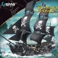 garno pirate ship figures building blocks city the black pearl bricks set creative boat movie toys for children christmas gift
