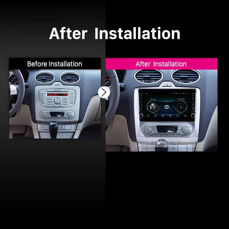 Harfey 9 дюймов HD сенсорный экран Android 1 для 2004 2005 2011 Ford Focus Exi AT Radio с GPS WIFI Bluetooth