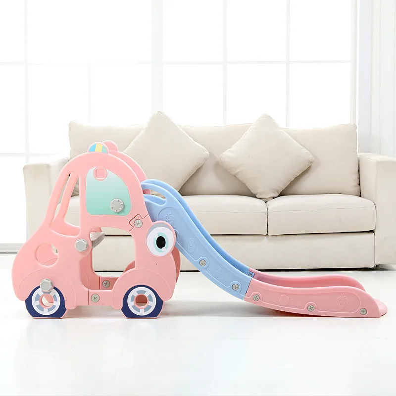 

Indoor Playground Slide HDPE Eco-friendly Plastic Karting Slide for Kids Toddler Foldable Extended Buffer Slide Toys for Boys