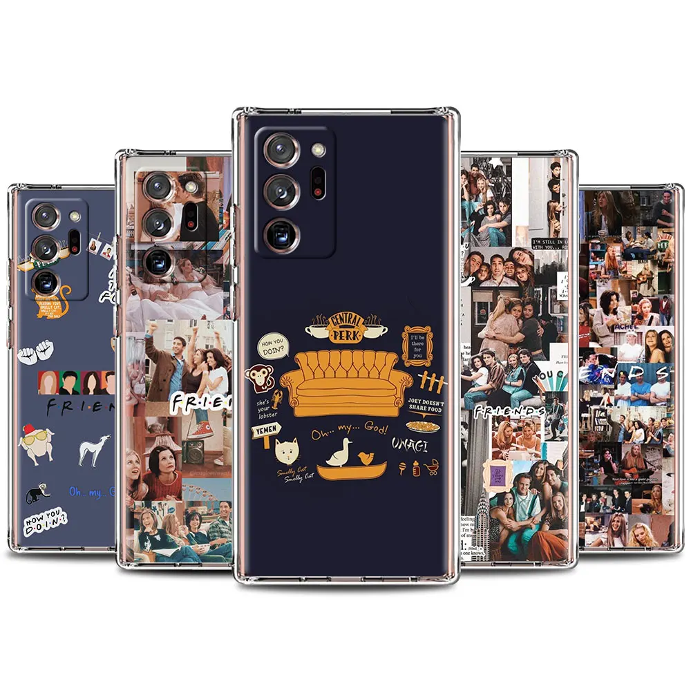 

Friends TV Shows Fashion Transparent Phone Case For Samsung Galaxy Note 20 Ultra 10 Plus 5G 9 8 M31 M51 M30s M11 M31s Soft Cover