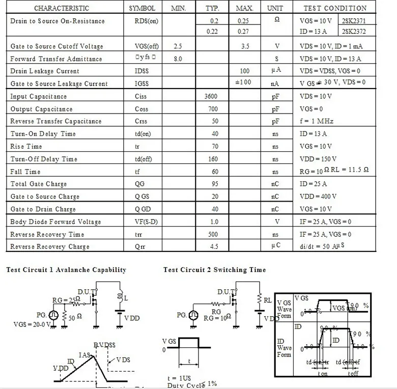 100% новый и оригинальный 2SK2372 K2372 500V25A| |