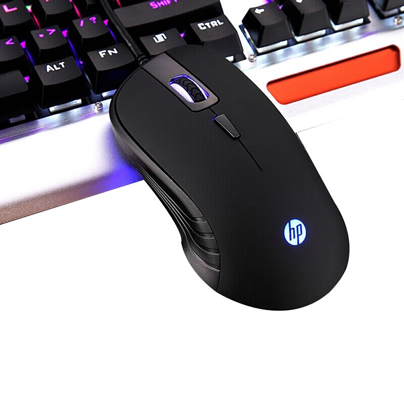 Original HP Computer Mouse Wired Gaming Mice G100 Black&White USB