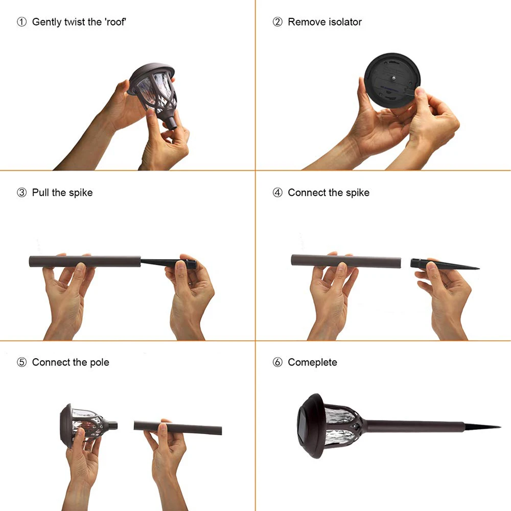 4/8 шт. водонепроницаемый светильник на солнечной батарее переключатель