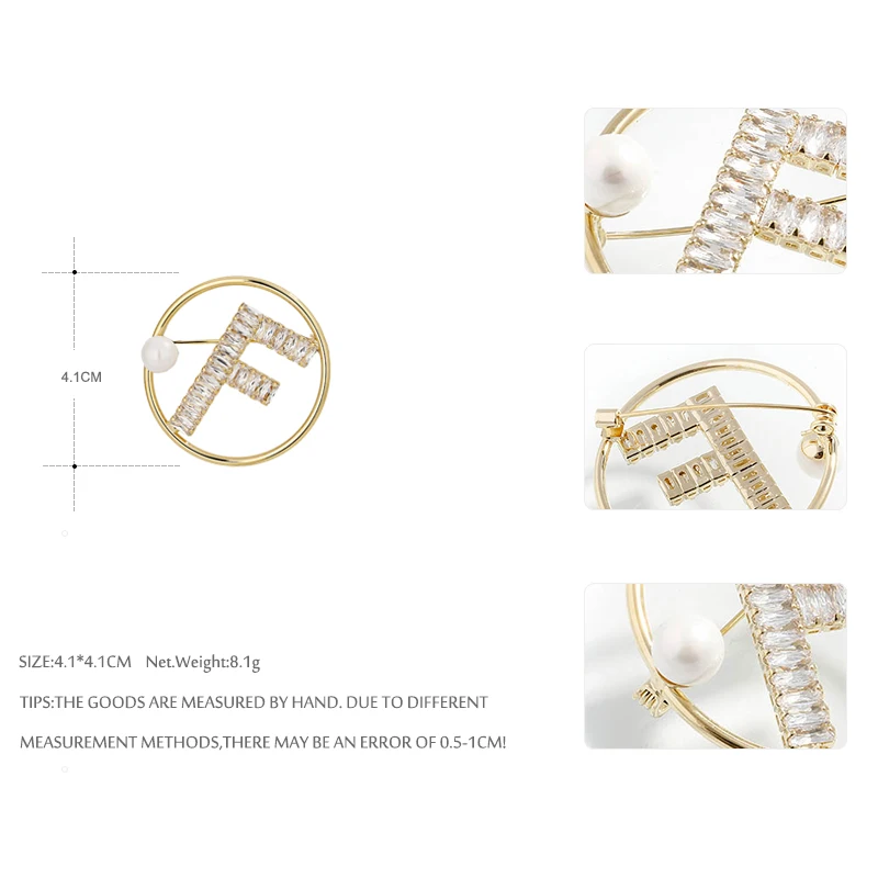 Женская и мужская брошка Mchic винтажная медная с фианитом | Украшения аксессуары