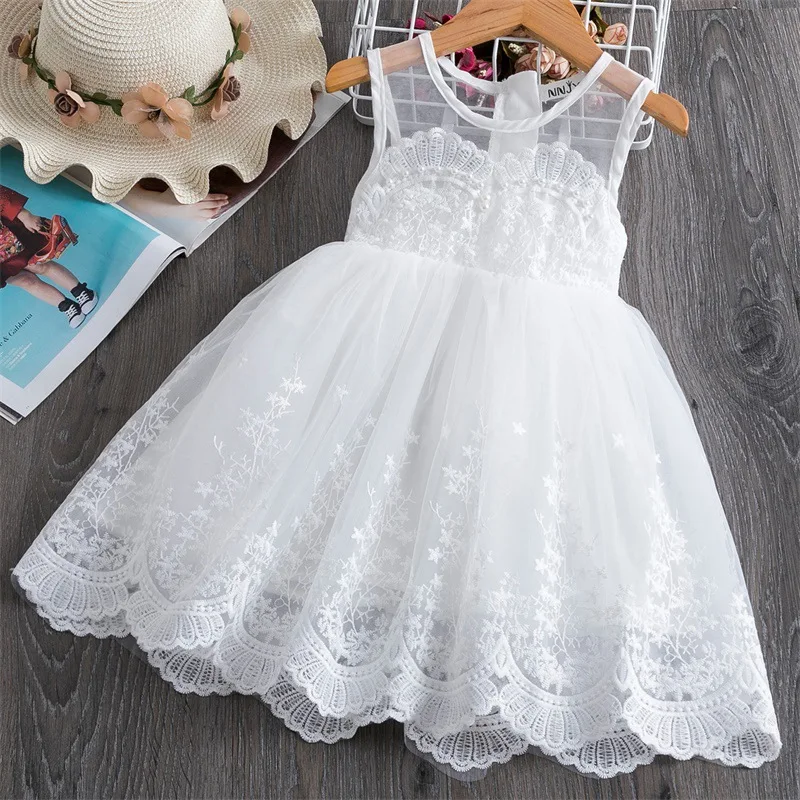 

Girls Dresses Summer Children Clothes Casual Princess Dress For Girls Sleeveless Birthday Party Dress Ball Gown vestidos 2-8Year
