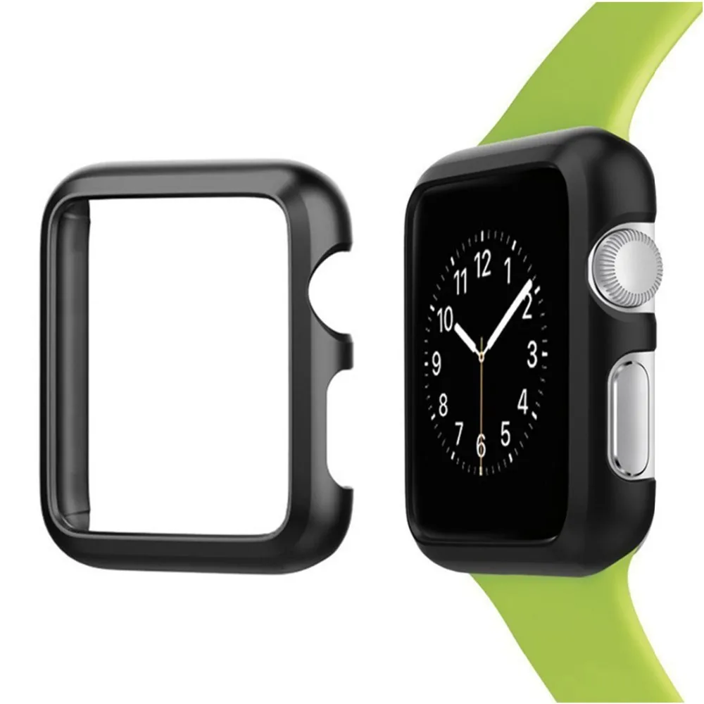 Чехол для Apple Watch band 44 мм 40 42 38 iwatch series 6 SE 5 4 3 2 Металлическая Рамка PC защитный чехол