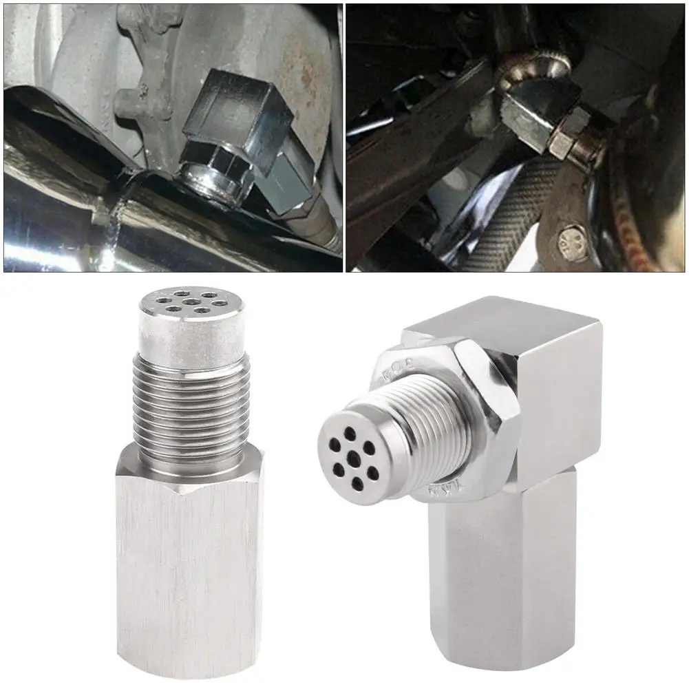 

O2 Sensor Spacer Adapter CEL Eliminator Threaded M18x1.5 Isolator Extender Angled Extender