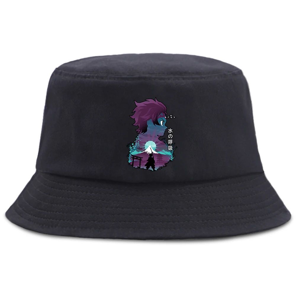 

Панама для мужчин и женщин, Повседневная Складная шапка от солнца, с демоническими рассекателями, камадо, танджиро, японское аниме, летняя