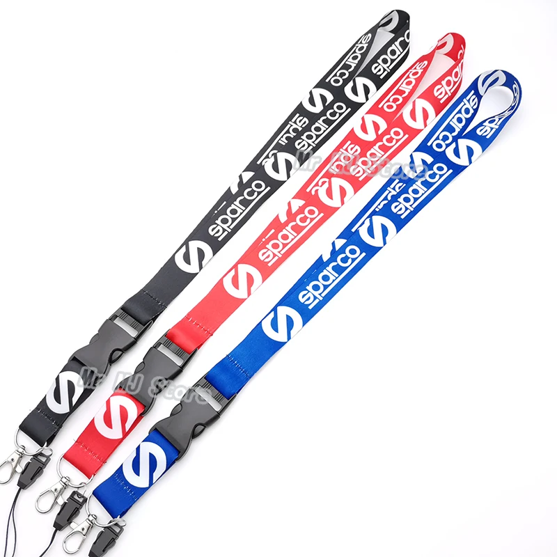 

Car Styling Fashion Tags Employee's Card Callphone Nylon Lanyard Keychain For Sparco Motorcycle Auto Keyring Accessories