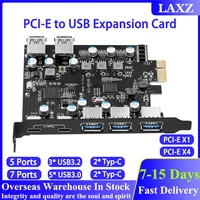 pci e x1 x4 to 57 ports usb riser free drive usb 3 0 pci adapter pci e to usb3 2 gen2 expansion card for windowslinuxmac ox