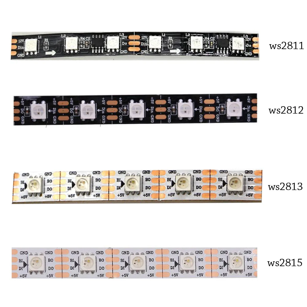 Светодиодная лента WS2811/WS2812B/WS2813/WS2815 30/60/144 светодиодов/м 5 в постоянного тока 12 В