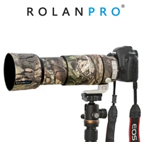 rolanpro waterproof lens camouflage coat rain cover for canon ef 100 400mm f4 5 5 6 l is ii usm lens protective sleeve guns case