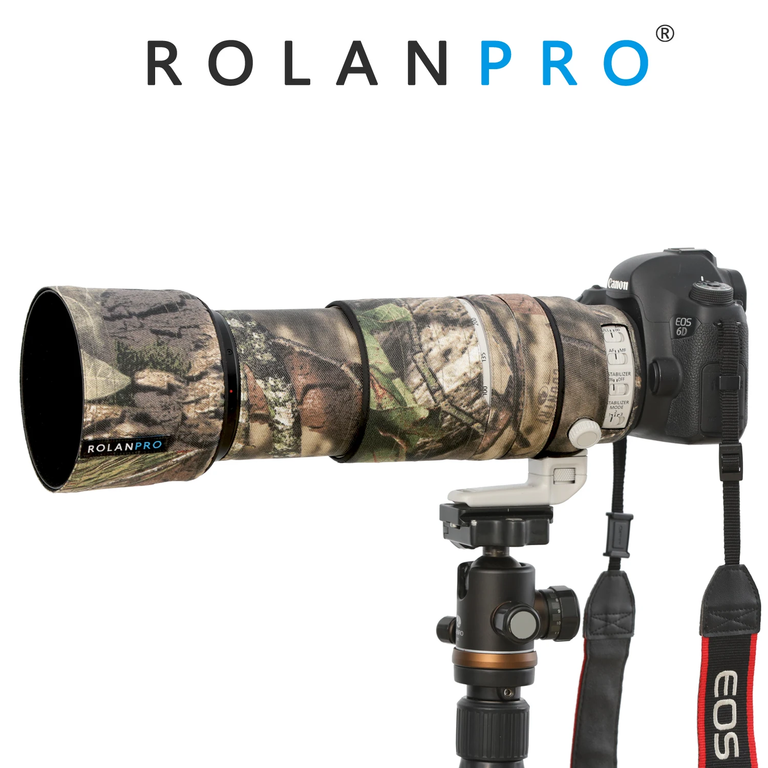 Камуфляжный водонепроницаемый чехол ROLANPRO для объектива Canon EF 100 400 мм f4.5 5 6 L IS II