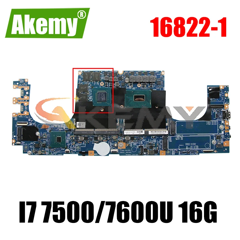 

For Lenovo ThinkPad X1 Yoga 2nd Gen laptop motherboard 16822-1 W/ I7 7500 / 7600U 16G-RAM FRU 01LV185 01AX876 Mainboard