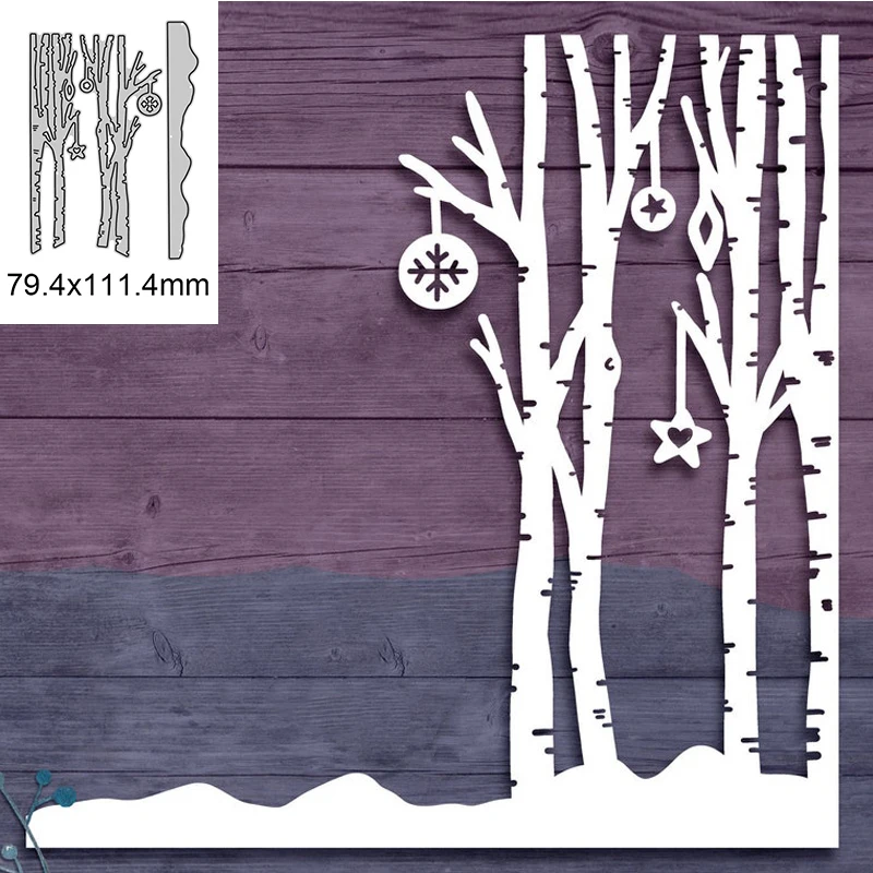 

Tree Trunk in Winter Metal Cutting Dies For DIY Scrapbook Cutting Die Paper Cards Embossed Decorative Craft Die Cut New