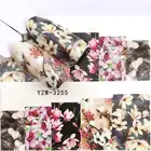 1 лист 2022 леопардЧерная розацветок Нейл арт переводные наклейки Маникюр украшения для ногтей