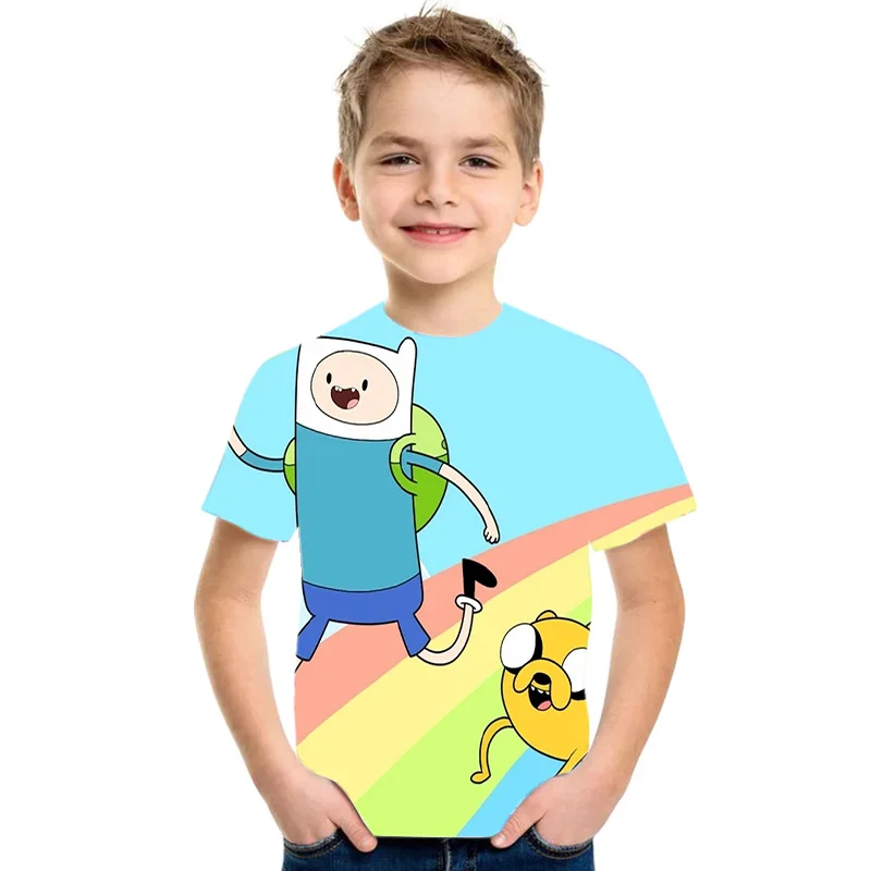 

Summer New Boys Kawaii Cartoon 3D Print T-shirt Funny Anime Short-sleeved Children t-shirts Girls Kids Casual All-match Tops