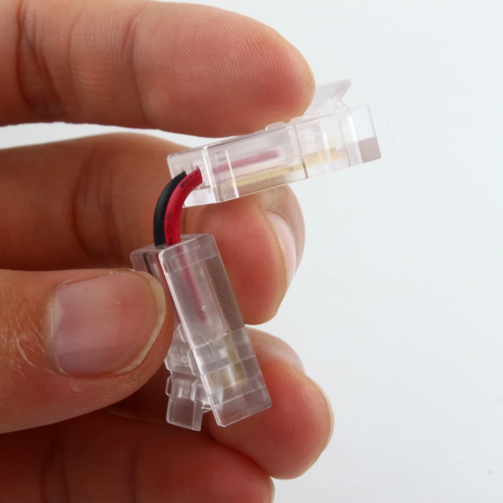 

5-24V 5pcs LED Connector 2 Pin 8mm 10 mm Width PCB Both Sides Coner Adapter For SMD 5050/3528/2835 Single Color LED Strip Light