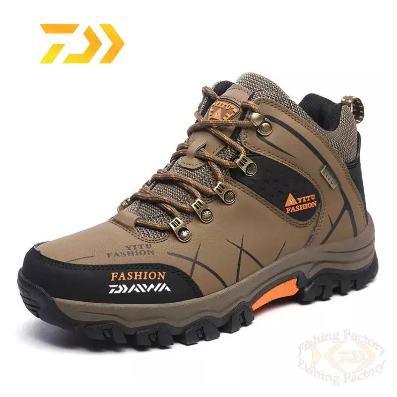 

2021 new Autumn Daiwa Fishing Shoes Hiking Waterproof Shoes Casual Running Round Toe Climbing Fishing Shoes Outdoor Sports Shoes