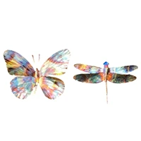 metal butterfly wall decoration hanging sculpture wall artwork garden decor hanging adornment photo props for garden great gift
