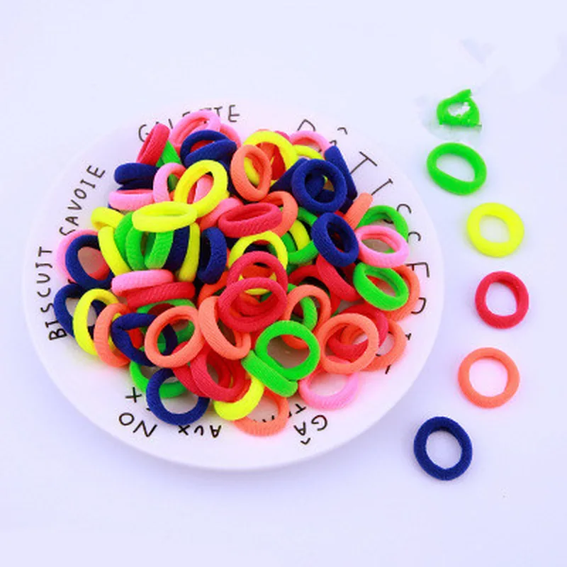 Резинки для волос девочек 100 шт./лот эластичная резинка детей аксессуары