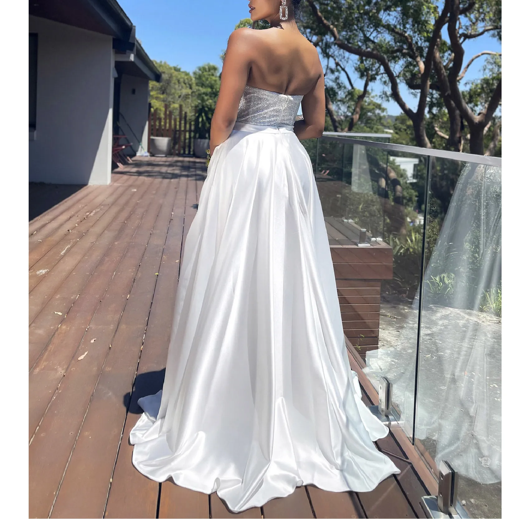 

Ladies Dress Sexy Slim Tube Top Strapless Backless Split Daily Ritual Robes De Soire Robes De Cocktail Prom Elegant Vestidos