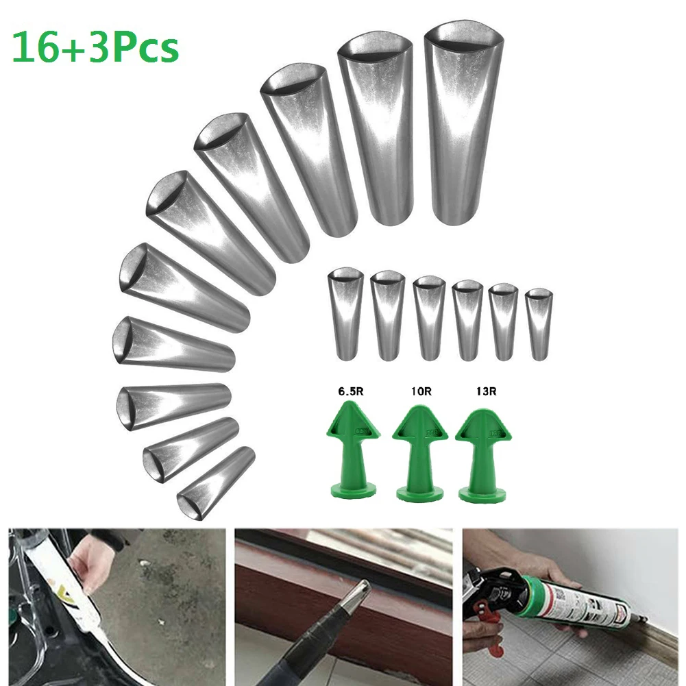 

Spatulas Caulking Nozzles tool Filler 5-35mm 6.5R/10R/13R Stainless Steel