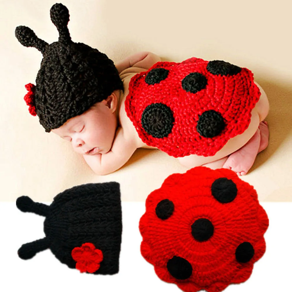 

Newborn Baby Cute Insects Knit Crochet Clothes Costume Photo Photography Props Baby Clothes Photography Accessories #2021
