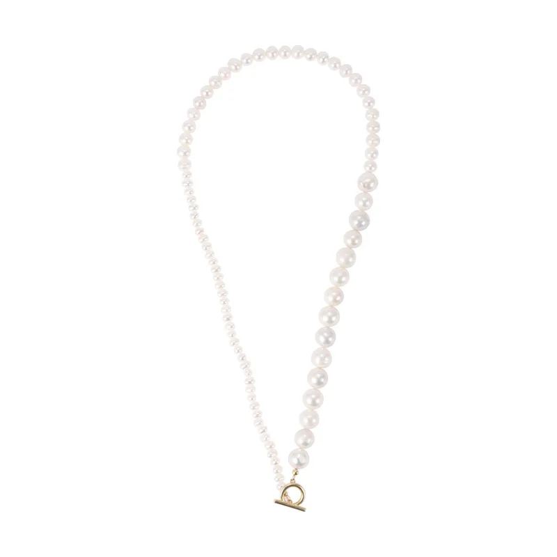 

2021 New Temperament Baroque Pearl Necklace Retro Necklace Light Luxury Minority Collarbone Necklace