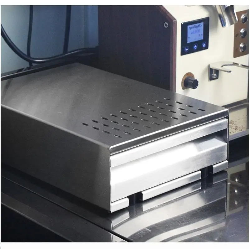 

Drawer Type Powder Residue Box Stainless Steel Large Capacity Bar Counter Commercial Espresso Machine Box Coffee Grounds Tool