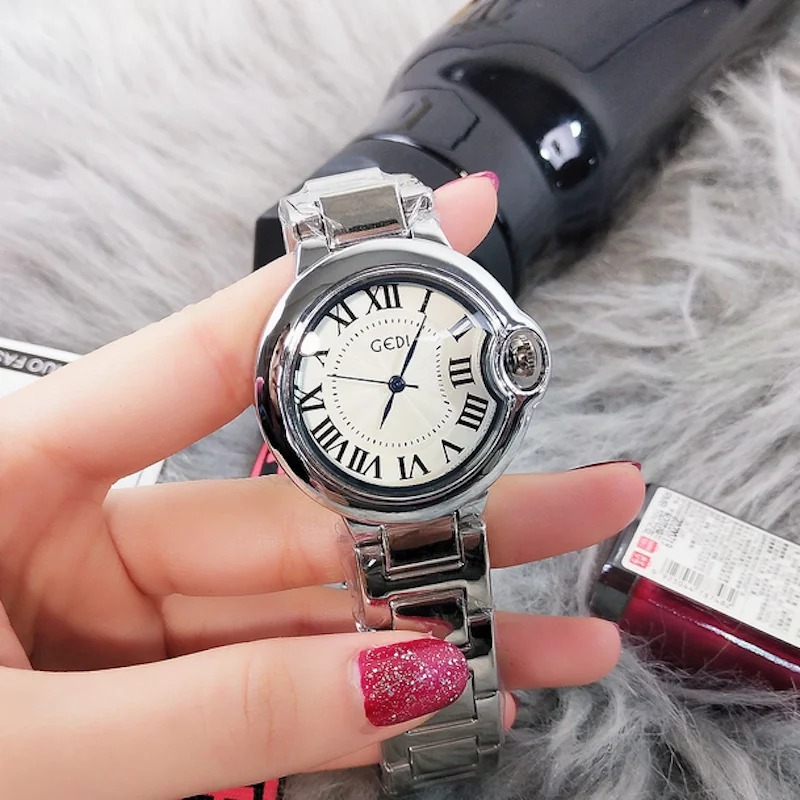 Роскошные Брендовые женские часы с браслетом из нержавеющей стали Кварцевые