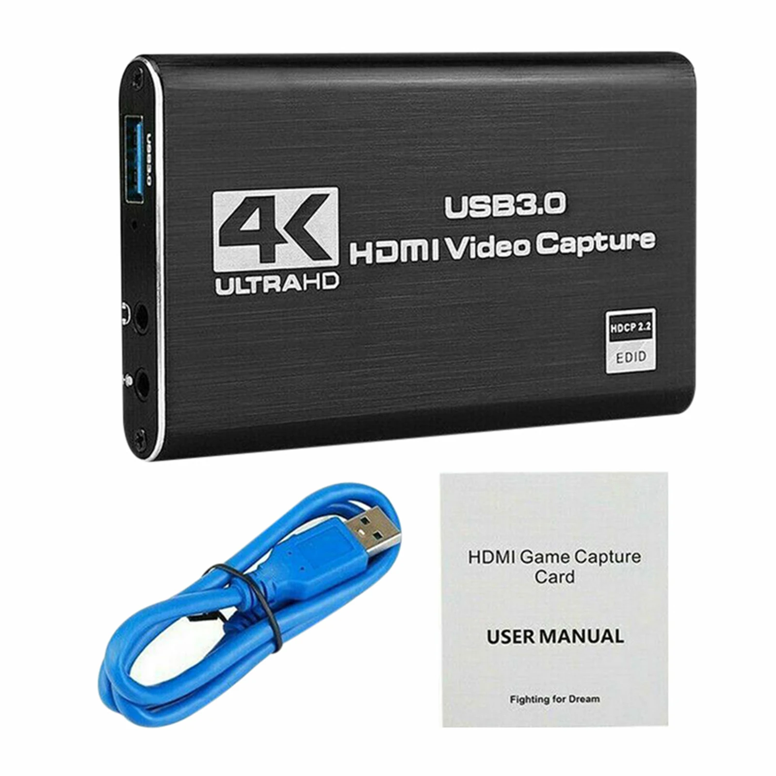 

Portable HDMI Video Capture Card 4K Screen Record USB3.0 1080P Game Capture Device PUO88