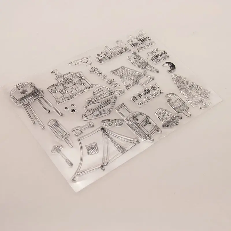 Силиконовый прозрачный штамп с печатью для палатки сделай сам альбом