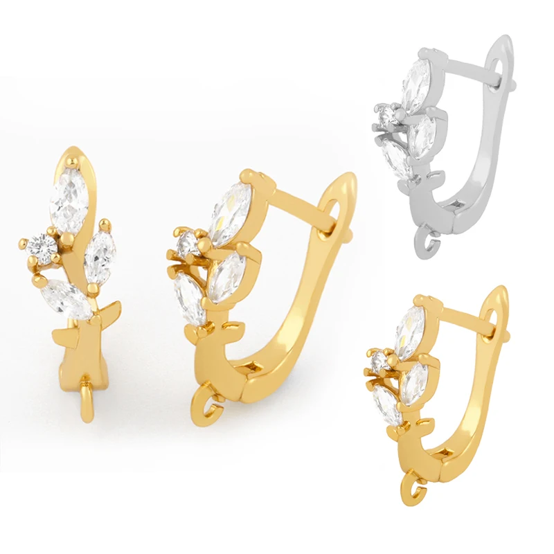 OCESRIO DIY серьги в форме листа крючки циркониевые подвески роскошные ювелирные