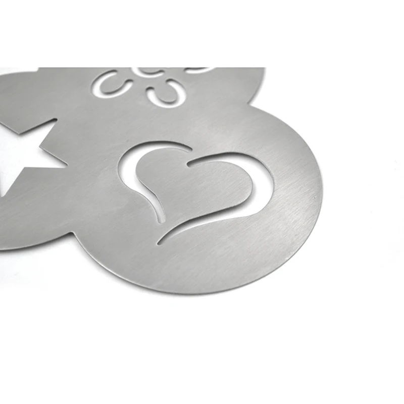 Бариста из нержавеющей стали трафареты для кофе торта набор 2|Трафареты кофе| |