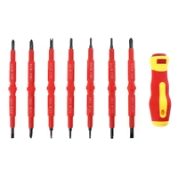 7pcs multifunctional electrical screwdriver set hand tool insulated electrician screw driver with magnetic screwdriver bit