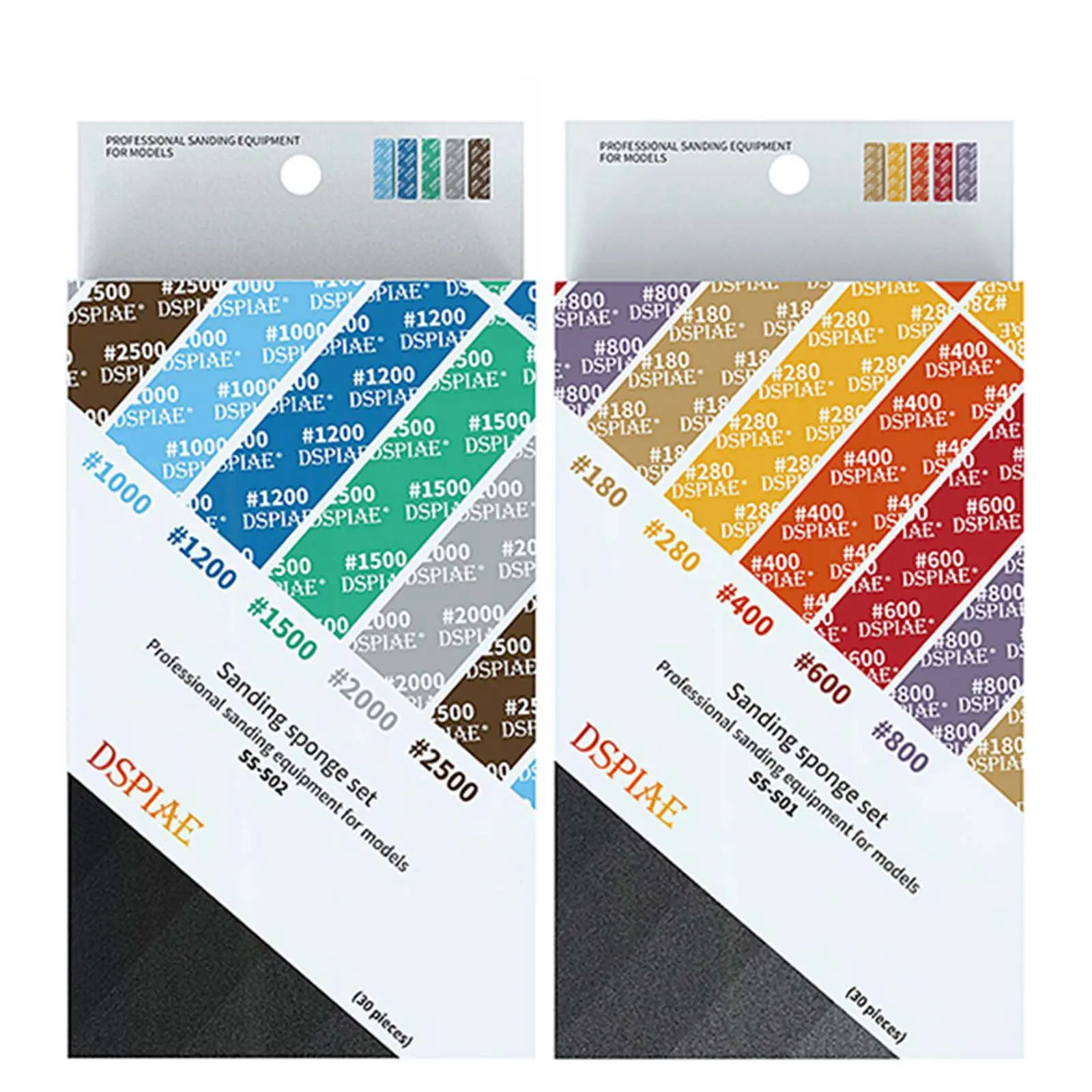 

DSPIAE Sanding Sponge Set For Gundam GK Military Model Combo Arc Grinding Polishing Sandpaper Making Tool Kit Sanding Paper 30Pc