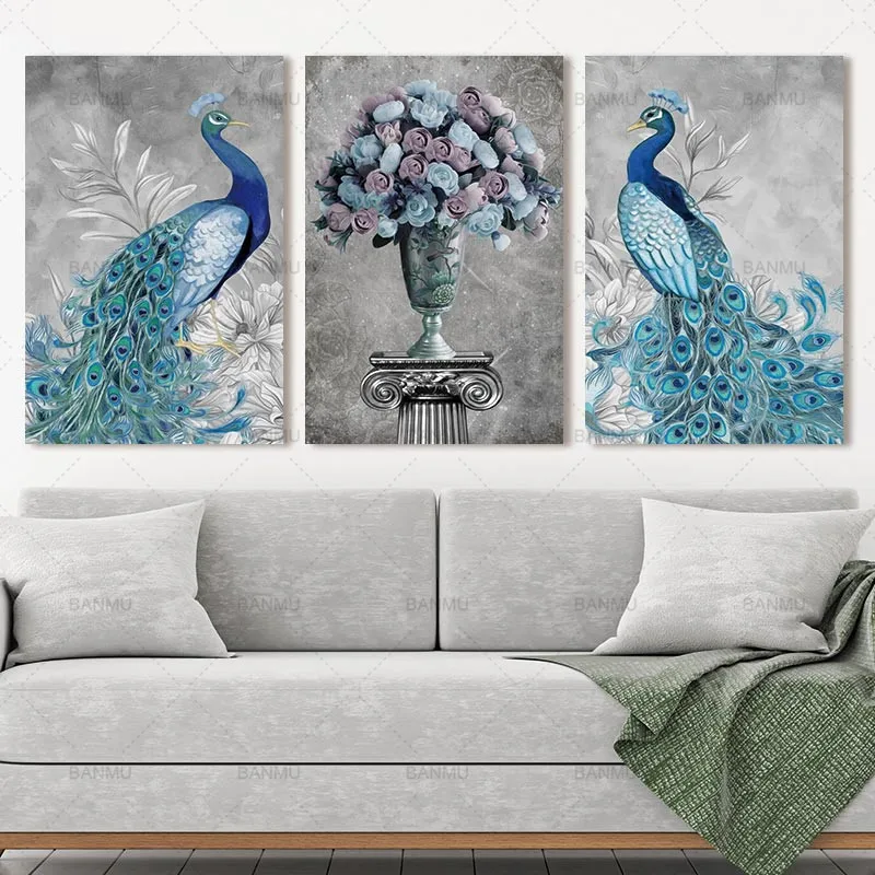 

prints on canvas Modern canvas wall Peacock Poster Canvas Painting Art wall picture abstract print and poster picture decor