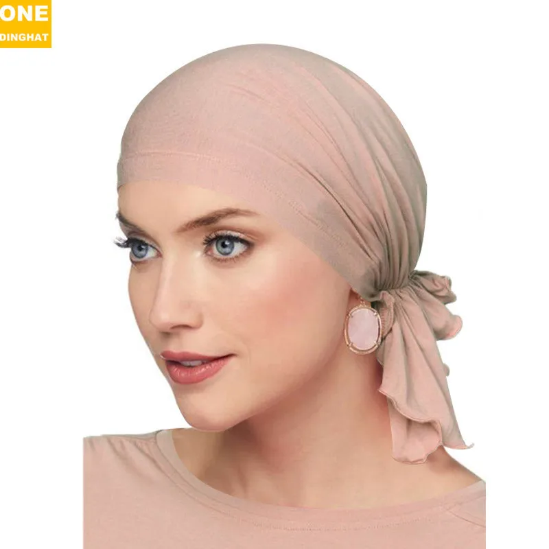 

Modal Cotton Stretch Turban Braid Baotou Cap Sleeve Cap Chemotherapy Hat Speed Sell Tong Tjm - 463