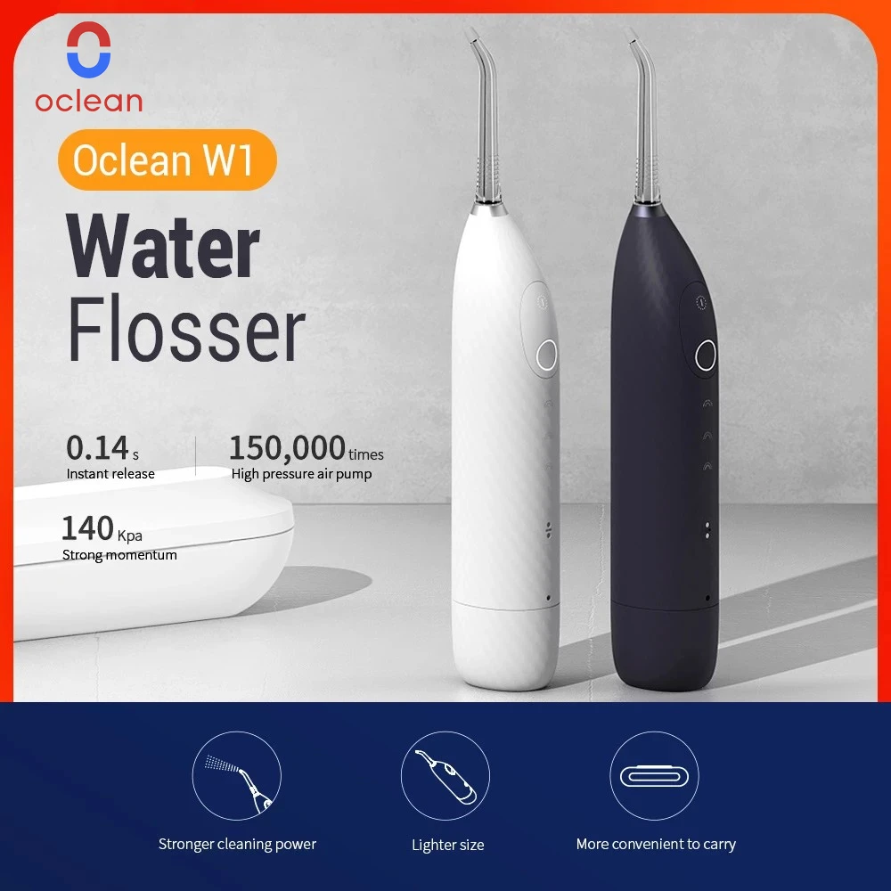 

Oclean W1 oral irrigator cordless oral irrigator dental floss USB portable rechargeable electric oral irrigator brand new