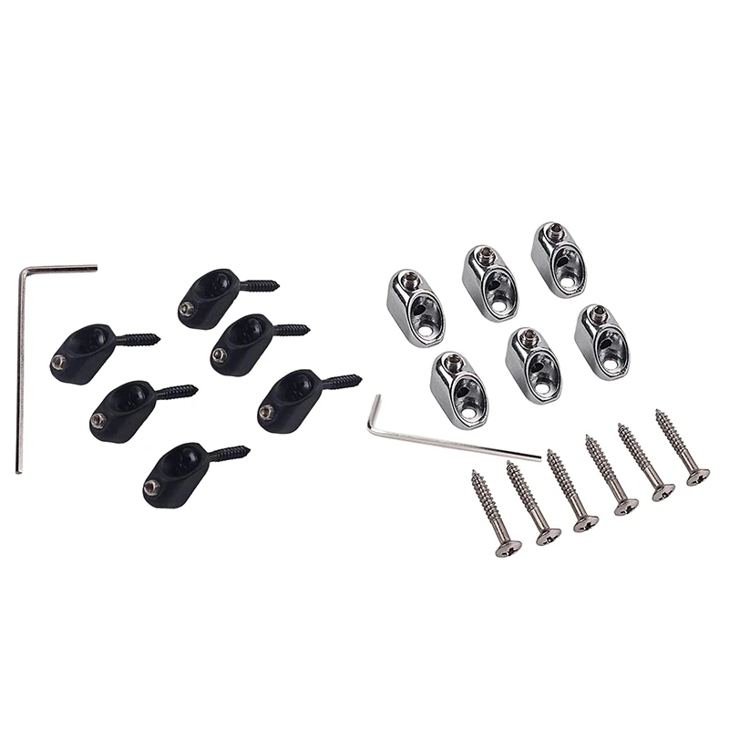 

Guitar Accessories Screw Headless Electric Bass Guitar String Nut Set With 1x Wrench 6x Screws