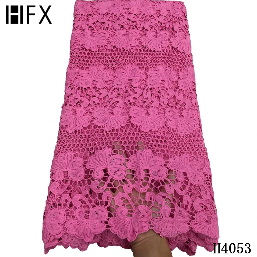 HFX роза красная африканская кружевная ткань шнур кружево 2020 в нигерийском стиле