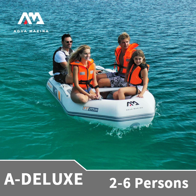 

AQUA MARINA 3-6 Persons A-DELUXE Inflatable Boat PVC Lightweight Rowing Rubber Boat Water Sports Fast Canoe With Oar 2021 NEW