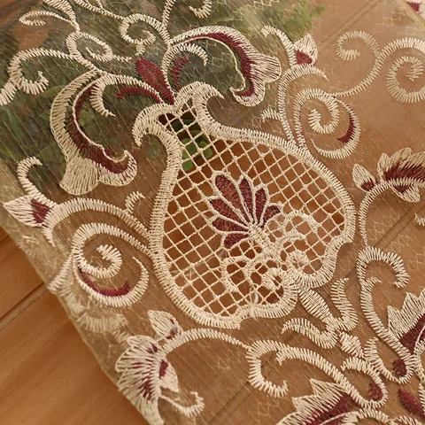 Роскошные шторы в европейском стиле вилла золотые водорастворимые с вышивкой