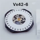 Часы, аксессуары, новый оригинальный японский механизм VX42E VX42, три контакта, шеститочечное окно, кварцевый механизм без батареек