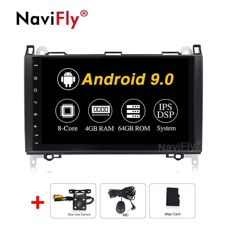 PX5 NaviFly android9.0 ips/DSP 9 дюймов экран DAB+ Автомобильный Mtleimedia плеер для Mercedes/Benz/Sprinter/B200/b-класс/W245/B170/W169 - Цвет: PX5