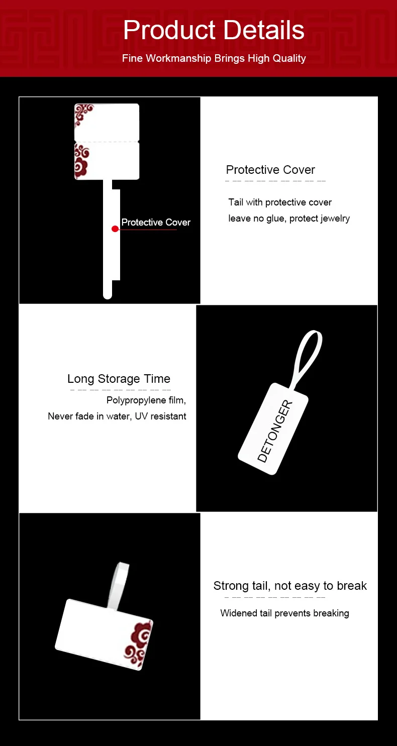 DETONGER 2 Rollen Klebstoff Thermische Label Papier Schmuck Preis Tag mit Freies App Vorlage Aufkleber Papier Selbst-anhensive Etiketten – Detail 4