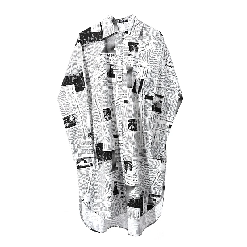 Женское платье с принтом LANMREM Повседневное длинным рукавом свободная одежда