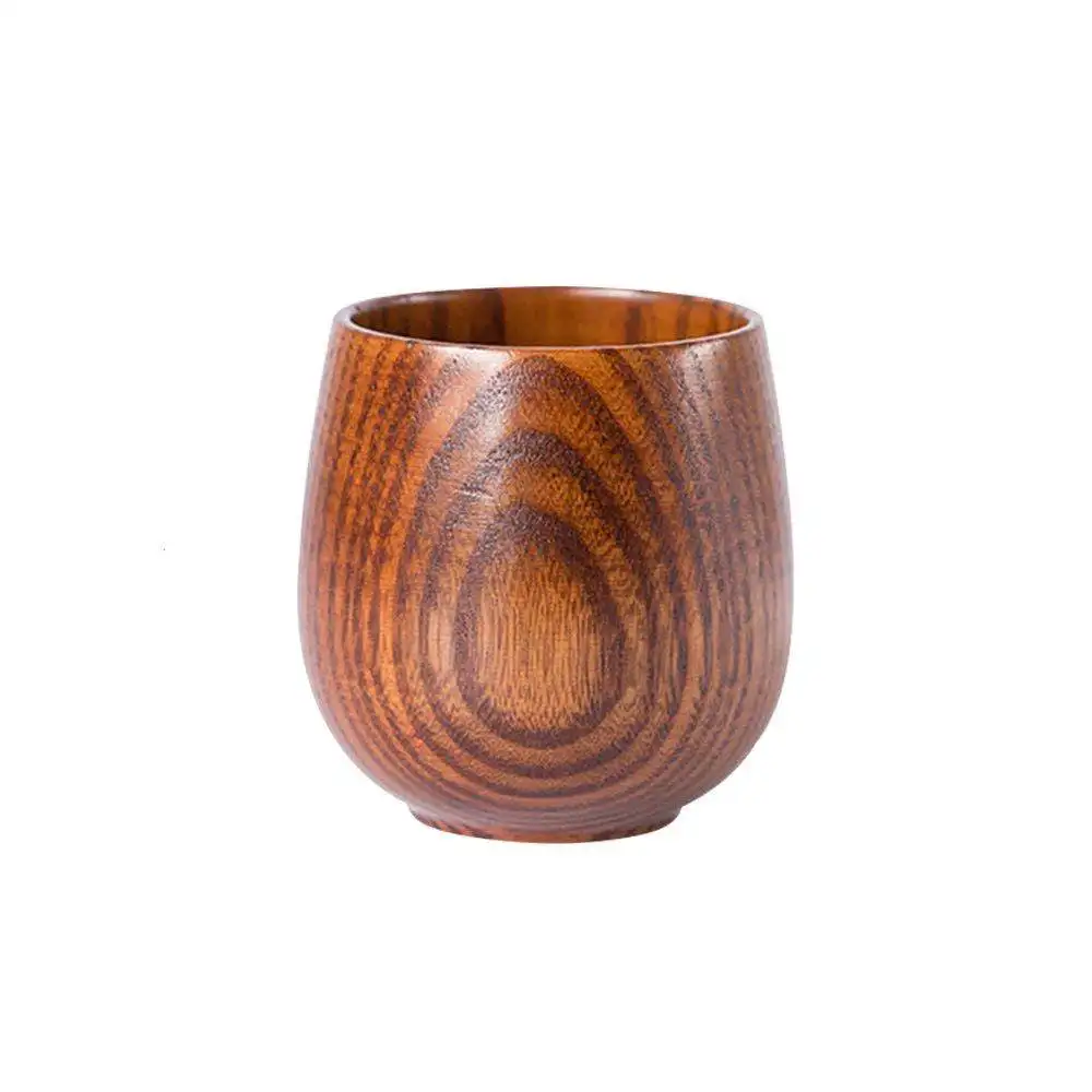 Wooden Cup Breakfast Beer Milk Drinkware Green Tea Water Bottle Natural For Home Kitchen Household |