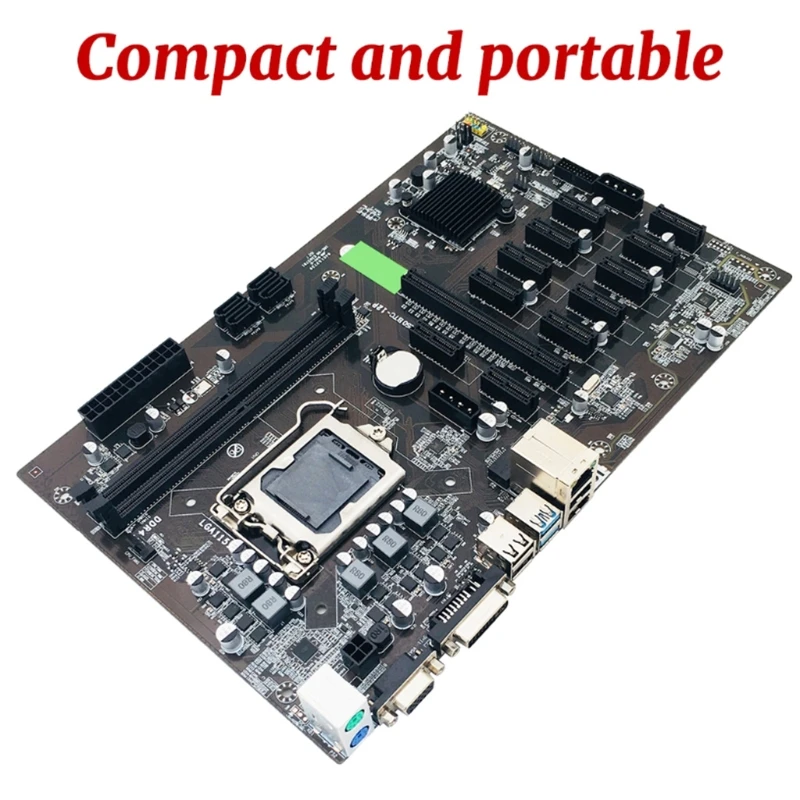 

Компьютерная материнская плата B250 BTC 12P 12x PCI-E, графический слот LGA 1151 DDR4 16 Гб SATA3.0 Rj45 VGA для майнинга BTC